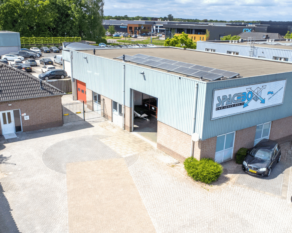 Opslagboxen van bovenaf gezien